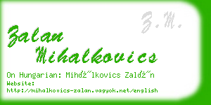 zalan mihalkovics business card